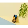 Etui ochronne iKins do Apple iPhone 12 mini — czarny wzór 'Cafe Terrace'