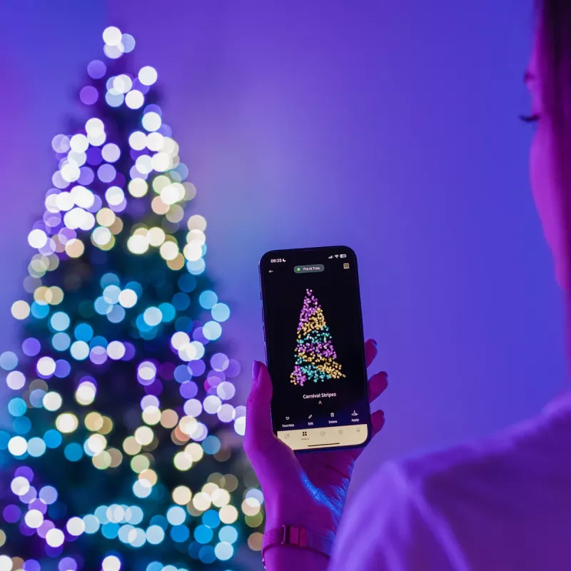 Twinkly Candies LED lampki choinkowe TWKP100RGB-T 6 m 100 lampek w kształcie perełek