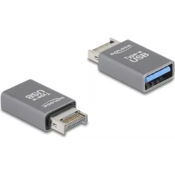 DeLOCK 67230 Adapter przejściowy USB Type-E USB Type-A Szary
