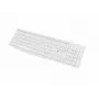 Przewodowa klawiatura pełnowymiarowa NATEC NAUTILUS NKL-1951, 105 klawiszy, US International QWERTY, biała, USB, 1.8 m
