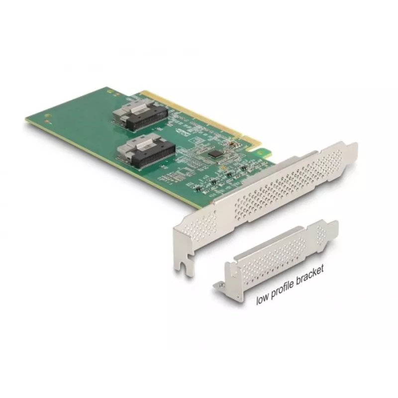 Karta DeLOCK PCI Express 4.0 x16 na 4 x SFF-8639 NVMe - Bifurkacja - Niski profil