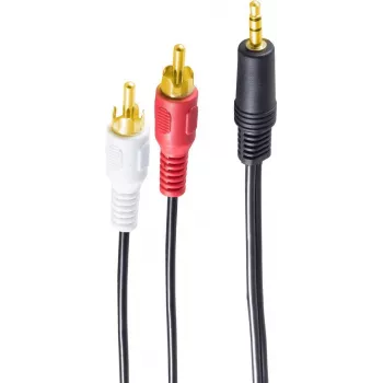 shiverpeaks BS30832-G Kabel audio 1,5 m 3.5mm 2 x RCA Czarny (BS30832-G)