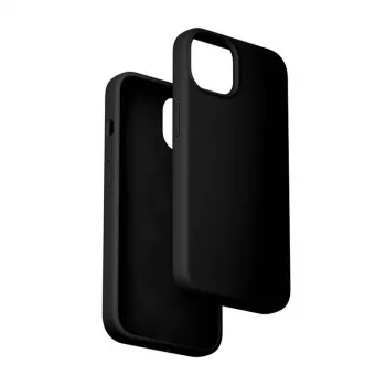 Silikonowe etui Vention KUFB0-20 do iPhone 15 Plus — czarne, smukła ochrona
