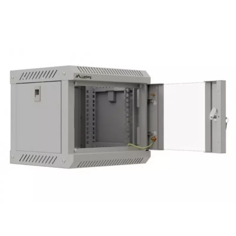 Szafa rack naścienna Lanberg WF11-3304-10S 4U szara, udźwig 30 kg