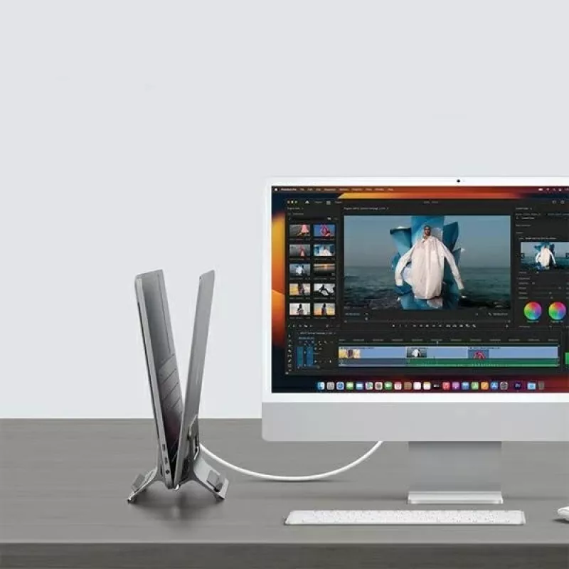 Uchwyt grawitacyjny do MacBooka szary