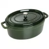 Staub La Cocotte 33 cm owalny garnek żeliwny, zielony bazylia