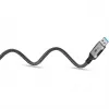 Kabel Ethernet USB-A 3.2 Gen1 wtyk > RJ-45, adapter LAN czarny/srebrny, 10 m, oplot tekstylny