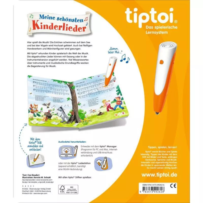 tiptoi Moje najpiękniejsze piosenki dla dzieci, książka edukacyjna