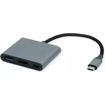 ROLINE Adapter wyświetlacza USB C - HDMI 4K60+ 1x A+ PD - Adapter - Cyfrowy/Dane (12.03.3199)