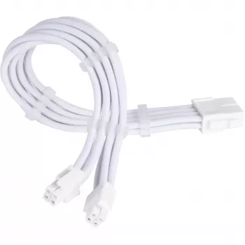 Przedłużacz kabla zasilającego SILVERSTONE EPS 12V 8-pin (30 cm) biały SST-PP07E-EPS8W-V2