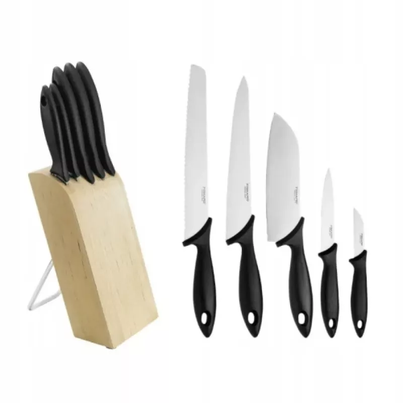 Slot knife block Fiskars Knife block with 5 knives