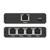Ethernet mini switch QOLTEC 52293 1x4 RJ45, 1-wejście 4-wyjścia niezarządzalny rozdzielacz sieciowy