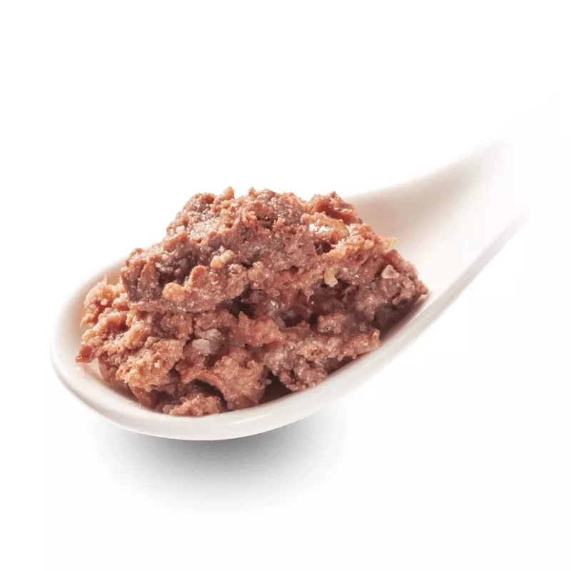 Mokra karma dla kota Fox4Pets DeliCATessen Pur Veal puszka 800 g, dla dorosłych, karma pełnoporcjowa, hipoalergiczna, bezglutenowa i bez soi