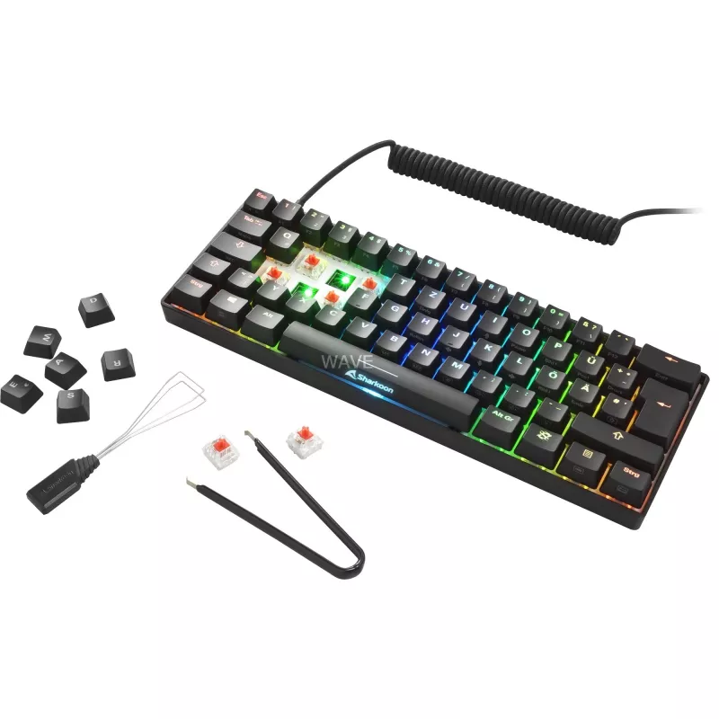 SKILLER SGK50 S4, Gaming Keyboard czarny, układ PT, Kailh Red