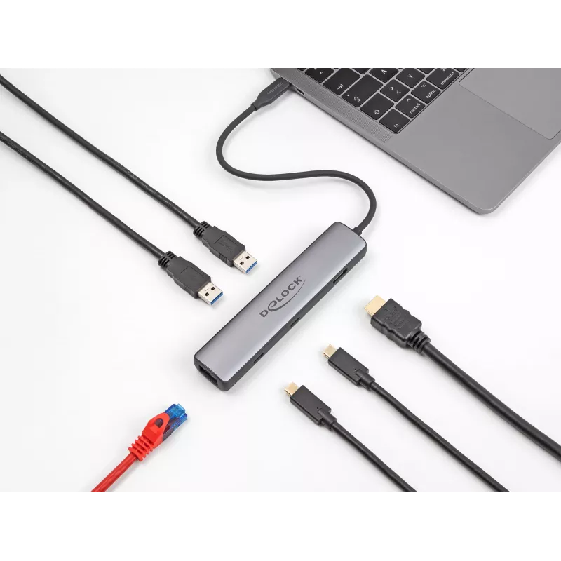 DeLOCK Stacja dokująca USB Type-C 8K HDMI USB 10 Gb/s LAN 2,5 Gb/s PD 100 W