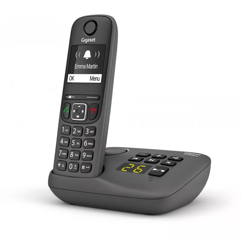 Telefon analogowy/DECT Gigaset AE690A Identyfikacja numeru dzwoniącego Słuchawka bezprzewodowa Antracyt