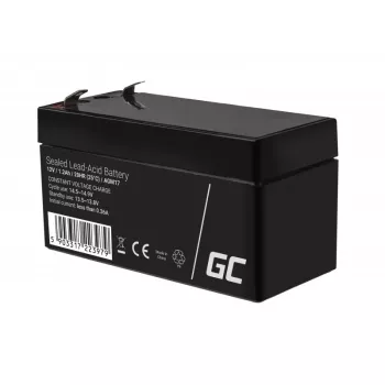 Akumulator bezobsługowy (VRLA) zielony Cell AGM17 12 V 1.2 Ah — wysokość 52 mm, 43×97 mm, 0.5 kg
