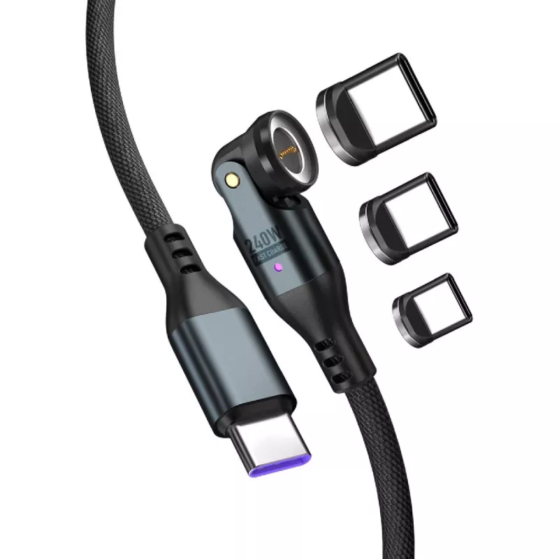 Kabel USB-C 4smarts GravityCord 240W 1.8 m – ładowanie USB-C do USB-C o wysokiej mocy i przesył danych