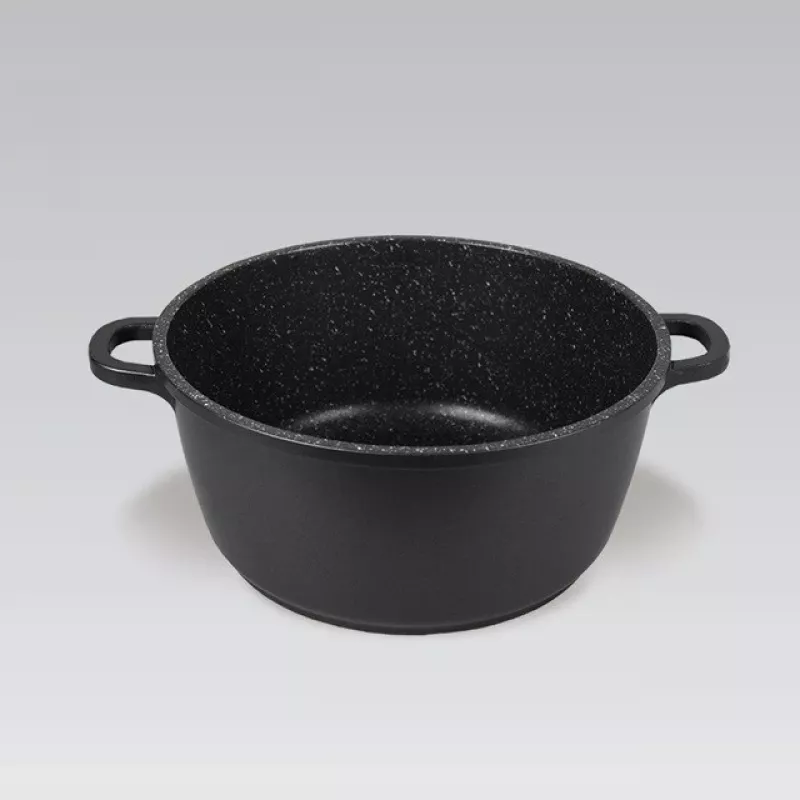 Garnek z pokrywką Maestro MR-4628C, naczynie ze stali nierdzewnej, średnica 28 cm, 5,8 l, nieprzywierająca powłoka, 2 uchwyty