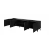 szafka RTV ABETO 200x42x52 czarny połysk