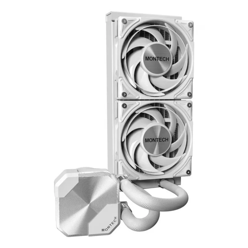 Montech HyperFlow Silent 240 chłodnica procesora All-in-one do cieczy 12 cm Biały 1 szt.