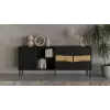 Cama INSERTO 3D1W komoda 190x40x80 czarny + LED
