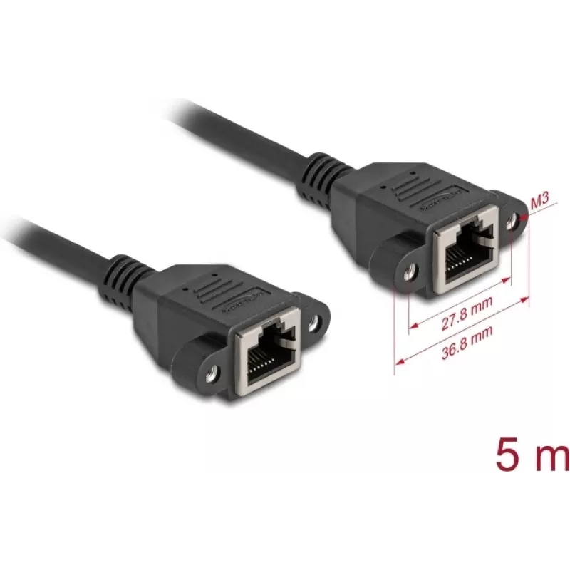 DeLOCK 90787 Kabel sieciowy Czarny 5 m Cat6a S/FTP