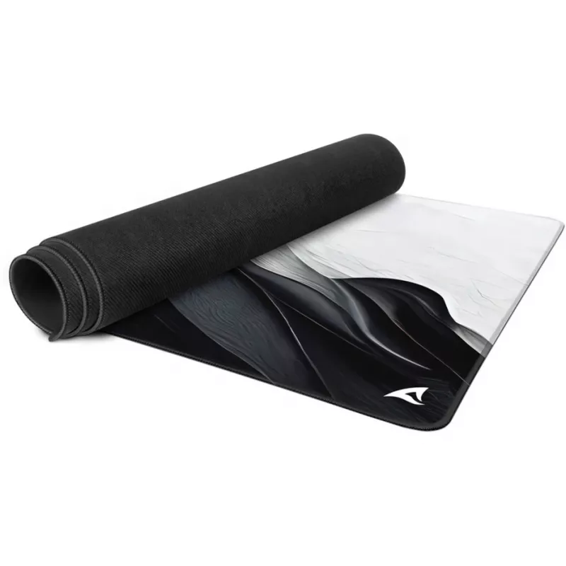 Podkładka pod mysz dla graczy Sharkoon SKILLER SGP40 D12, orientalny wzór z kwiatami wiśni, czarno-biała, 1000 x 500 mm
