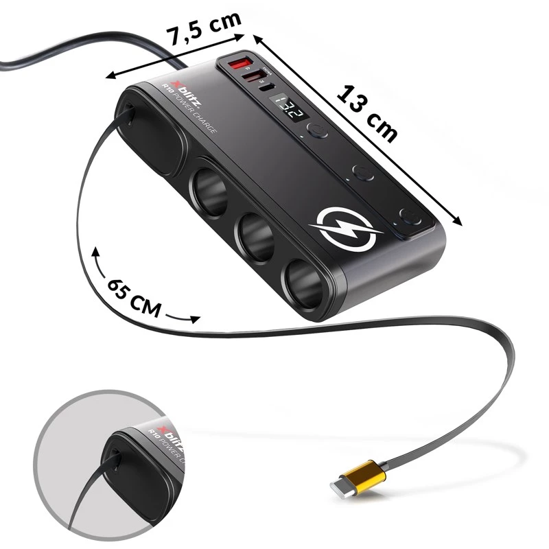Xblitz R10 Power Charge rozdzielacz gniazda samochodowego
