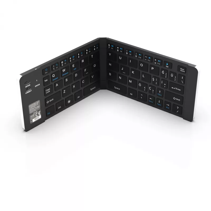 Klawiatura bezprzewodowa Inca IBK-579BT Bluetooth 66 klawiszy Metaliczne srebro