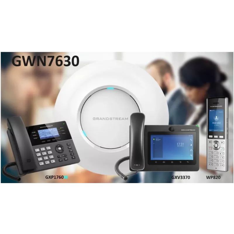 Grandstream Networks GWN7660 punkt dostępowy bezprzewodowy 1770 Mbit/s Biały Moc over Ethernet (PoE)