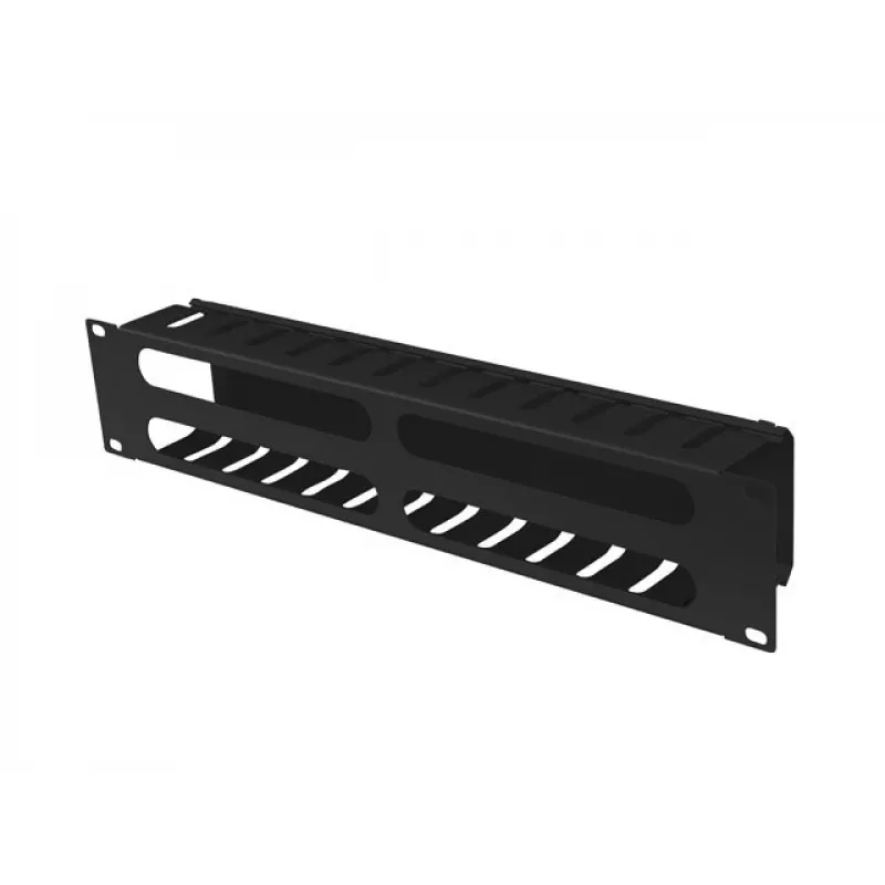 Organizator kabli do montażu w szafie rack 19 cali 2U LANBERG AK-1705-B, czarny