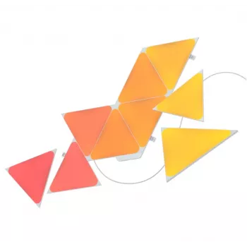 Trójkątne panele LED Nanoleaf NL47-0002TW-9PK — zestaw 9 paneli RGB do montażu na ścianie, zasilanie AC, białe