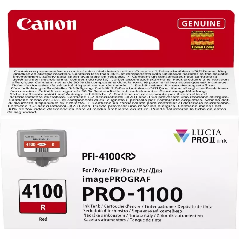 Oryginalny wkład atramentowy Canon LUCIA PRO II 1 szt. Standardowa wydajność czerwony