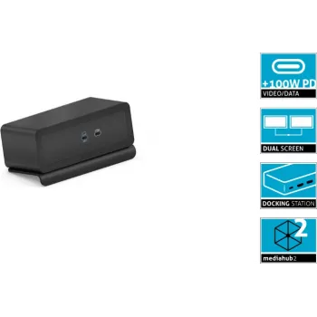 Stacja dokująca PureLink Mediahub2 USB-C (M2-ENC07-9940) – czarna, połączenie hosta USB-C
