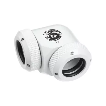 Adapter 90° BitsPower Multi-Link do 2 złączek AD 12 mm — biały (BP-DWE90DML)