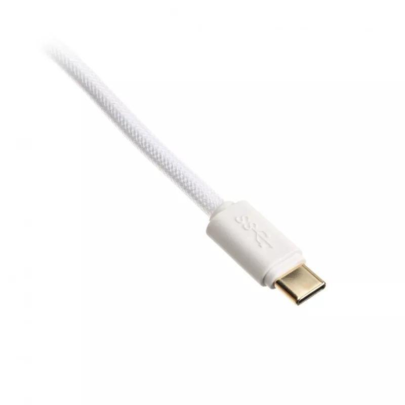 Skręcany kabel USB Ducky biały Edition DACOC2-WHT1, odłączany, biały skręcany design
