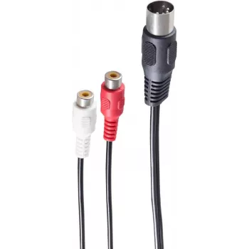 Kabel audio ShiverPeaks BS10201 0,2 m DIN (5-pin) 2 x RCA Czarny