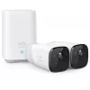 Eufy Security, eufyCam 2 Pro Bezprzewodowy System Kamer Bezpieczeństwa, Żywotność Baterii 365 Dni, Kompatybilność z HomeKit, Rozdzielczość 2K, Wodoszczelność IP67, Noktowizja, Zestaw 2 Kamer, Bez Opłat Miesięcznych