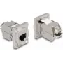 Moduł D-Type DeLOCK RJ45 Kat.6A żeński na LSA żeński stal nierdzewna