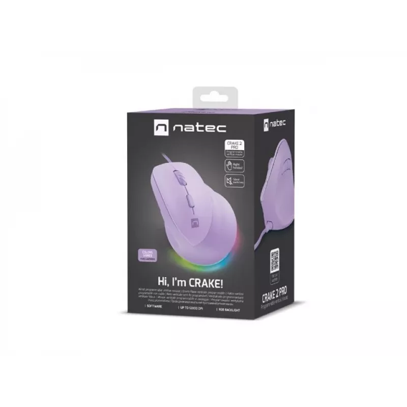 Mysz NATEC Crake 2 Pro uniwersalna praworęczna USB Typ-A optyczna 12800 DPI