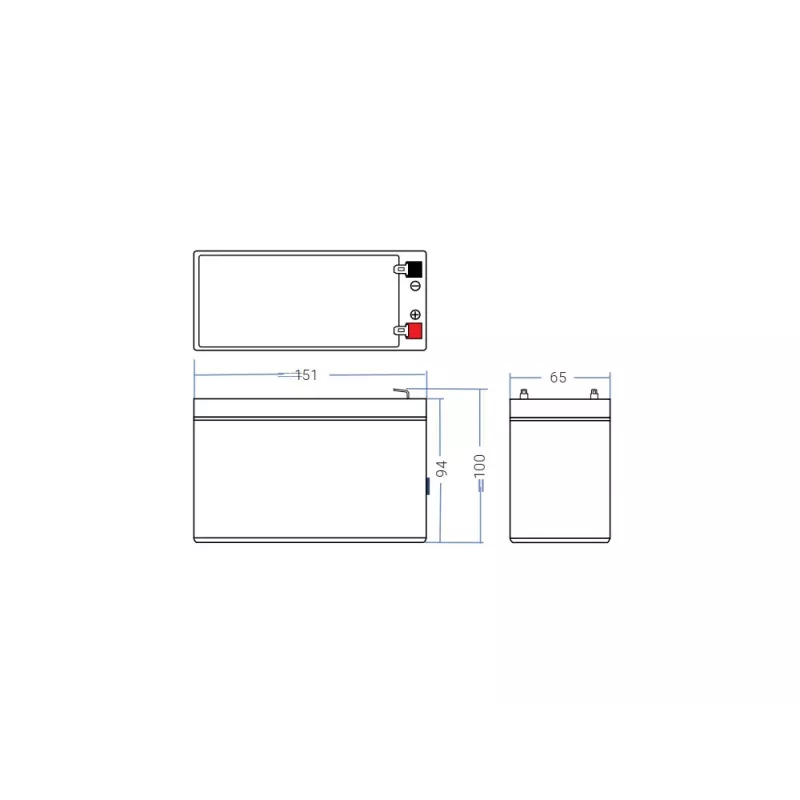 Bateria UPS zielony Cell AGM05 — 12 V 7,2 Ah, szczelna kwasowo-ołowiowa (VRLA), wysokość 95 mm, 151×65 mm, 2,15 kg