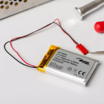 Akumulator Li-Po Akyga AKY0580 LP805080 3,7 V 4000 mAh z PCM, JST 2,54 mm 2-pin, przewody 150 mm