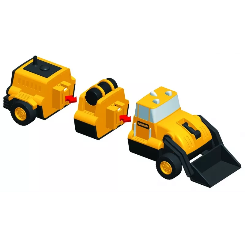 Vehicle set Popular Playthings Mix or Match Vehicles Construction Czarny żółty