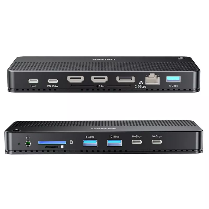 Stacja dokująca UNITEK D1104A01 USB4 przewodowa 100W Power Delivery