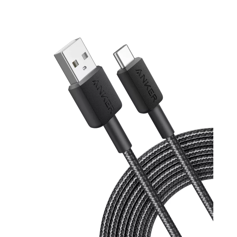 Anker Innovations 322 Kabel USB-A do USB-C Nylon 1,8M Czarny - Kabel - Cyfrowy/Dane