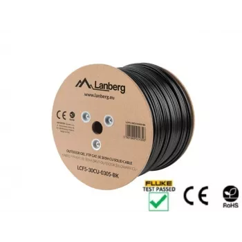 Kabel sieciowy Lanberg LCF5-30CU-0305-BK RJ45 Cat5e 305 m Czarny