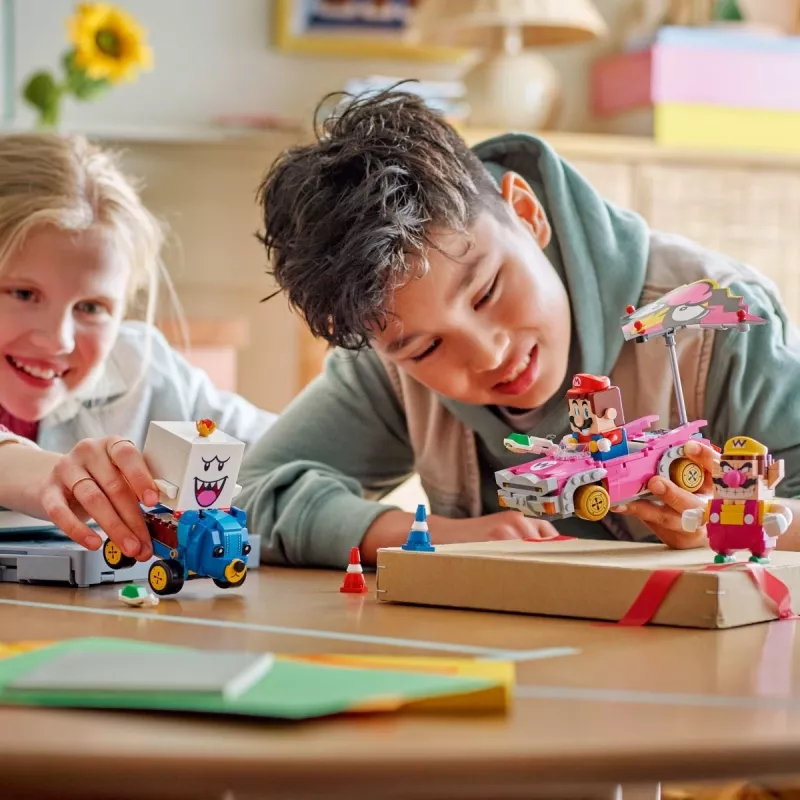 Zestaw klocków konstrukcyjnych LEGO 72038 Super Mario Mario Kart Wario King Buu Huu – figurki postaci i elementy toru