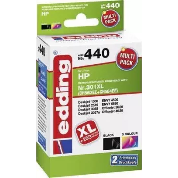 Edding EDD-440 - HP - Czarny - Deskjet 1000 - Deskjet 2510 - Deskjet 3055 - Deskjet 3057a - ENVY 4500 - ENVY 5530 - Officejet 2620,... - Pudełko (EDD-440)