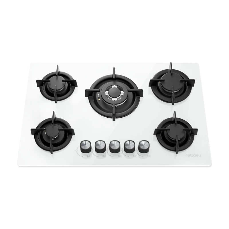 ISEASY MGBG-775 kuchenka gazowa z 5 palnikami (biała)